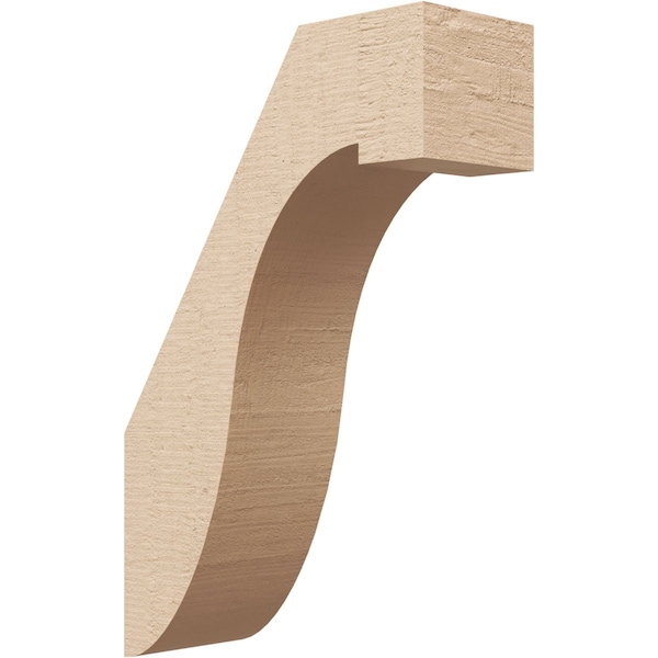 Ekena Millwork 3-inch W x 8-inch D x 12-inch H Del Monte Rough Cedar Woodgrain TimberThane Knee Brace, Primed BRCUR03X08X12DELRCPR - main